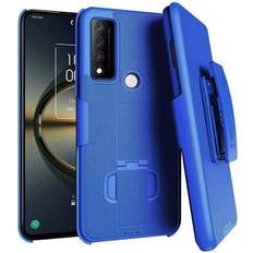 Mobile Phone Covers TCL 30 V 5G 6.67' 2022 Rome Tech Shell Holster Combo Case Blue