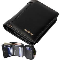 Leather wallets for men Baellerry Pu leather slim wallets for men trifold wallet id zipper