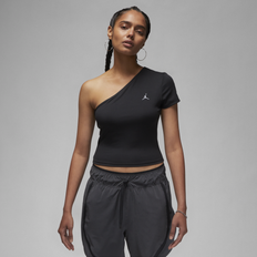 Jordan Donna Magliette Jordan Dri-FIT Wmns Asymmetrical Short-Sleeve Top - Nero - DV1267-010