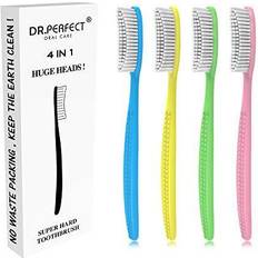 pefect extra hard & firm toothbrush bpa free large long head whitening teeth