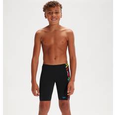 Svarte Badebukser Speedo Boy's Panel Jammer Black/Orange