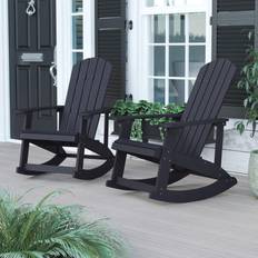 Garden Chairs Flash Furniture Savannah Commercial Grade Adirondack Rocking