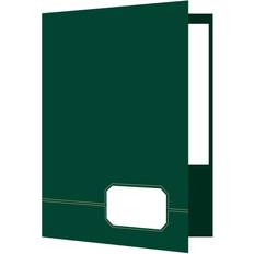 Gold Office Supplies Oxford Monogram Executive Twin Pocket Folders, Letter Foil