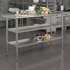 Small stainless steel table Flash Furniture Randolph Stainless Steel Work Small Table