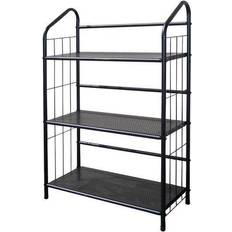 3 tier metal shelf Ore International 3-Tier Metal Rack Book Shelf