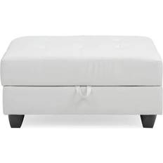 Leather Storage Benches Passion Furniture AndMakers Revere White Storage Bench