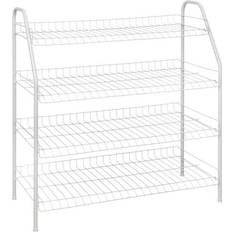 ClosetMaid 4-Tier Freestanding White Shoe Rack
