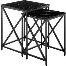 Nesting Tables B. Modern Square Top Nesting Table