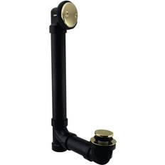 Sewer Pipes Tip Toe Sch. 40 ABS Bath Waste with Two-Hole Elbow in Polished Brass