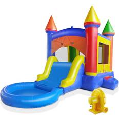 Commercial inflatable bounce house Cloud 9 Castle Inflatable Combo Bounce House with Splash Pool & Water Slide