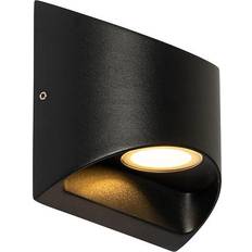 QAZQA Lamper QAZQA Moderne buitenwandlamp zwart Vægarmatur