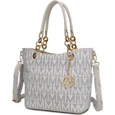 MKF Collection Kissaten Milan M Signature Tote Handbag - White