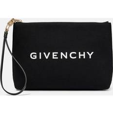 Givenchy Bedruckte Clutch aus Canvas Beige Einheitsgröße