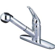 Chrome Kitchen Faucets Elements Of Design Single Handle Centerset Loop