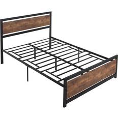 Beds & Mattresses Homcom Full Bed Frame Headboard Strong Slat