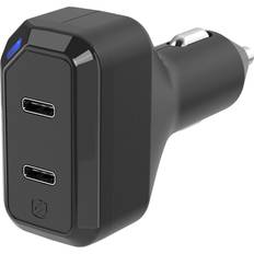 Powervolt dobbel hurtig billader 36 watt USB-C PD3.0 sort