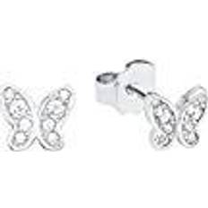 Children Earrings s.Oliver Teenage Girls Butterflies Pierced Earrings - Silver