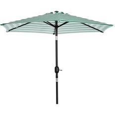 OutSunny Parasols en Accessoires OutSunny Sunny Parasol Tuinparaplu Buitenshuis Park Balkon Frame Staal Groene Strepen