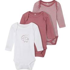 1-3M Body Name It Baby's Elephant Bodysuits 3-pack - Mesa Rose (13206300)