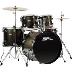 Drum Kits Sound Percussion Labs Unity Ii 5-Piece Complete Drum Set With Hardware, Cymbals And Throne Black Onyx Glitter