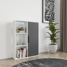 Grey Book Shelves Patrick Multipurpose Standard Book Shelf