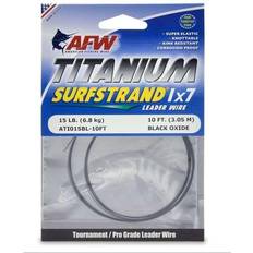 AFW American Fishing Wire Titanium Surfstrand Bare 1x7 Titanvorfachdraht, schwarz, 13,6 kg Test, 3