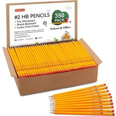 Yellow Graphite Pencils Shuttle Art Wood-cased 2 hb pencils 350 pack sharpened yellow pencils with erasers