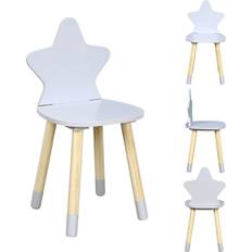 Gris Chaises Chaise étoile Enfant 28 x 28 cm x H 54 cm