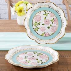 Assiettes Jetables Kate Aspen Tea Time Whimsy 9 in Premium Paper Plates Set of 16