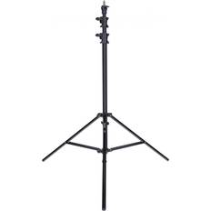 Rollei Profi lampstativ 285 cm – robust aluminiumlampstativ för studioblixt, justerbar höjd mellan 125–285 cm, inklusive stötdämpning – svart