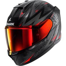 Crosshelme Motorradhelme Shark D-Skwal 3 Blast-R, Schwarz/Grau/Rot Erwachsene