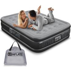 Air Beds EZ INFLATE Double High Luxury Air Mattress with Built in Pump