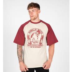 Gorilla Wear T-shirts Gorilla Wear Logan Oversized T-Shirt - Beige/Red