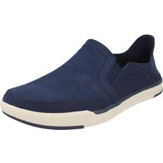 Clarks Herre Sneakers Clarks Step Isle Row Blue Mens Plimsolls