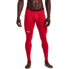 Men - White Tights Under Armour Leggings - Red