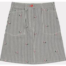 Kenzo Nederdele Kenzo Blomstret Stribet Denim Nederdel - Hvid