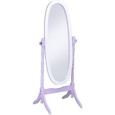 Floor Mirrors ORE International N4001-PURP/WH Oval Cheval Standing Purple/White