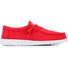 Lenkkarit Hey Dude Wally Slub Canvas Casual Shoes in Red