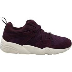 Puma trinomic blaze of glory rioja leather lace up womens trainers 361470 01