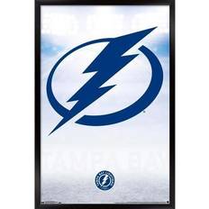 Trends International Tampa Bay Lightning 35.75'' x 24.25'' Framed Logo Poster