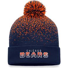 Beanies Fanatics Men's Navy Chicago Bears Iconic Gradient Cuffed Knit Hat with Pom