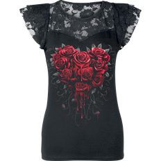 Spiral Bleeding Heart T-shirt Dam svart