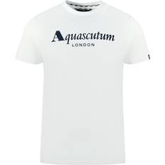 Aquascutum Kläder Aquascutum London Brand Logo T-shirt - White