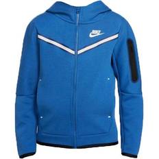 Nike Boy's Sportswear Tech Fleece Full Zip Hoodie- Dark Marina Blue/Light Bone (CU9223-407)