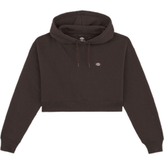 Dickies Dam Tröjor Dickies Oakport Cropped Hoodie - Dark Brown