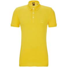 HUGO BOSS Stretch Cotton Slim Fit with Logo Patch Polo Shirt - Light Yellow