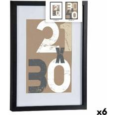 Photo Frames Gift Decor Black Glass Wall Set 32.5 x 2.5 x 42.5 cm Photo Frame