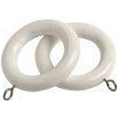 Mounts & Hooks for Curtains Pack of 32 Pole Ring Hooks