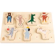 Knottepuslespill Sebra Wooden Chunky Puzzle Toes/Builders Multi wooden