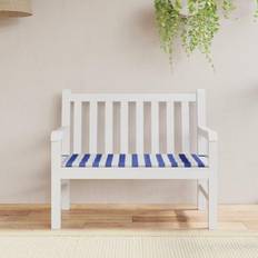 Textiel vidaXL Tuinbankkussen Gestreept 120x50x3 cm Oxford Stof with En Blauw